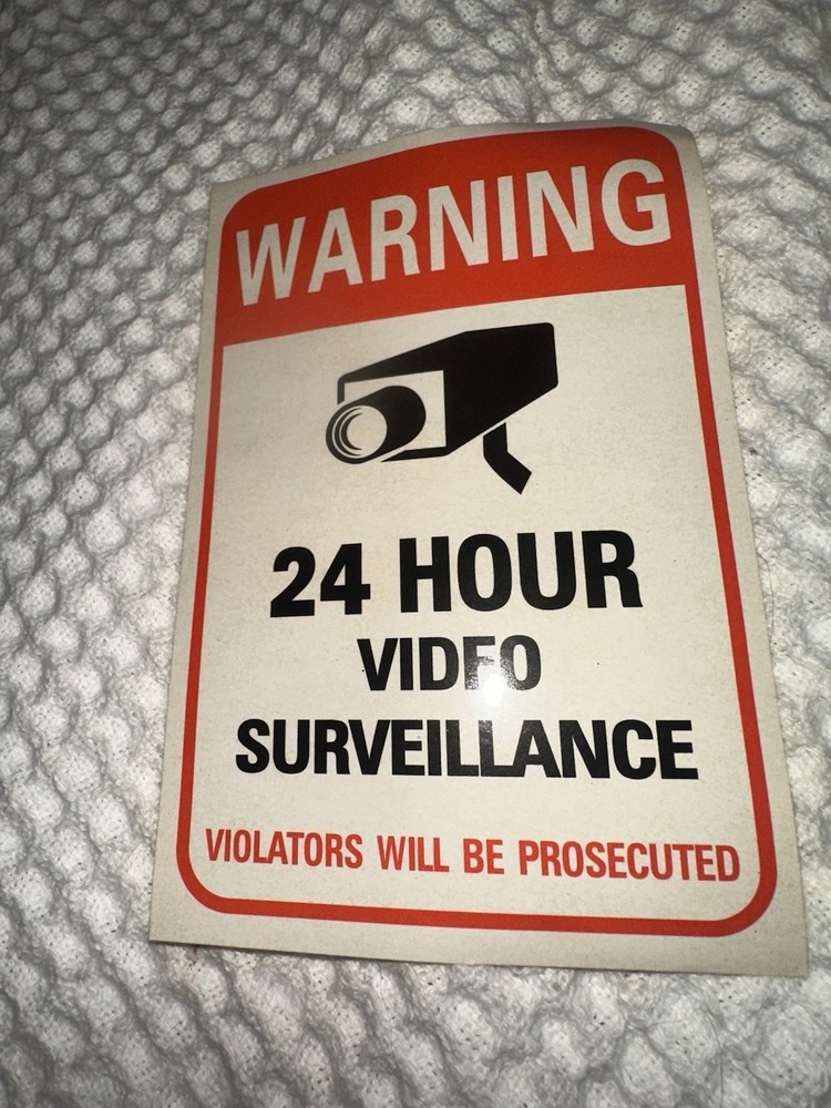 Security Camera System Warning Stickers Qty 4
