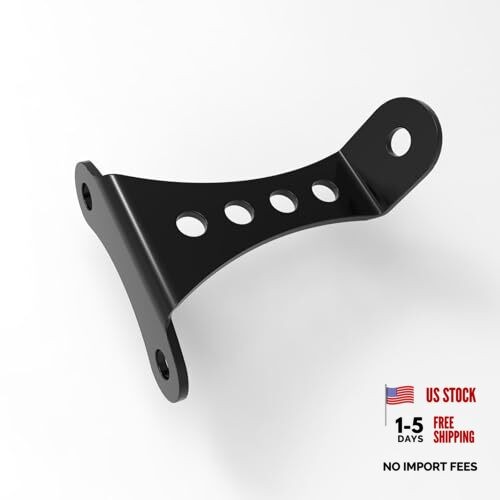 Universal No-Brow Headlight Mount Bracket – 3.5″ Riser Spacing, Gloss Black