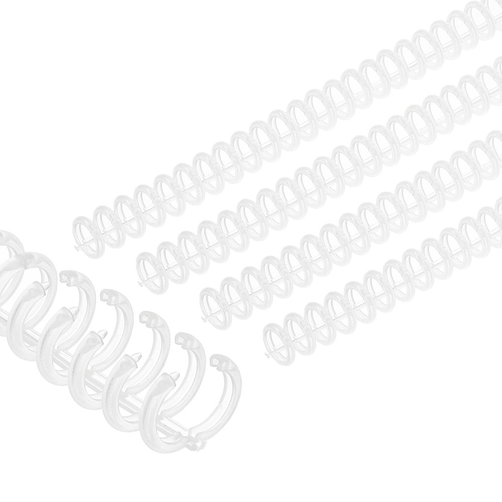 12mm1/2" Plastic Spiral Binding Coils 25 Pcs Binding Spirals 85 Sheet Capacit...