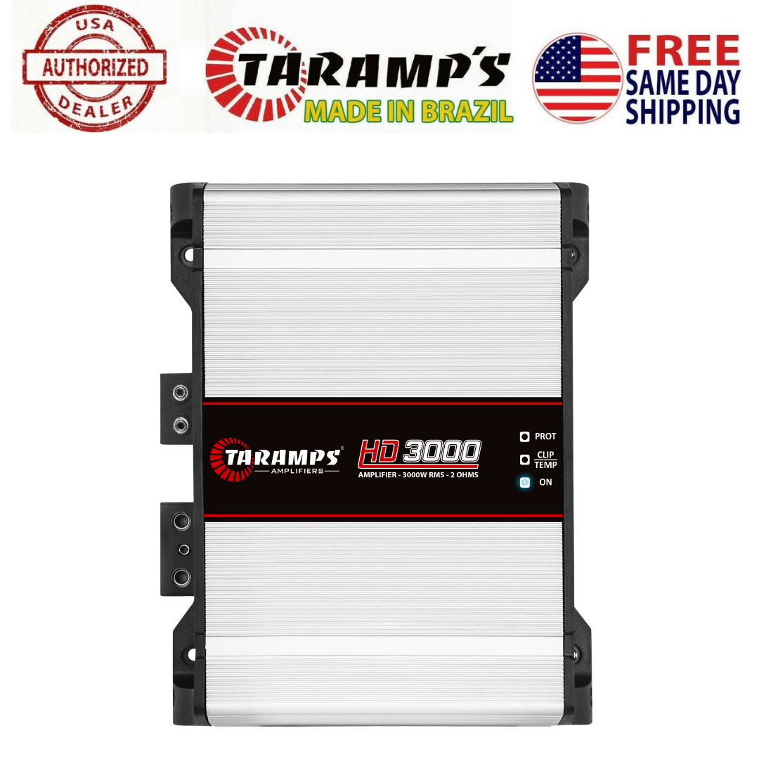 TARAMPS HD 3000 AMPLIFIER 2 OHMS 3000W RMS - USA DEALER - SAME DAY SHIPPING