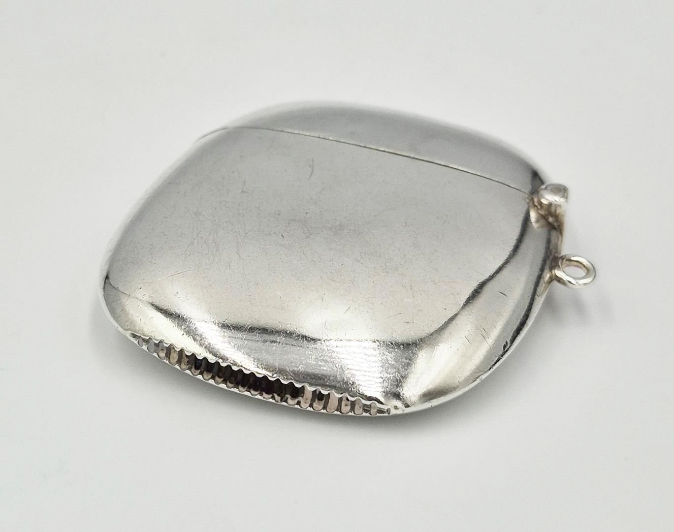ANTIQUE STERLING SILVER LIVERPOOL - CARLISLE LARGE VESTA CASE Birmingham 1914