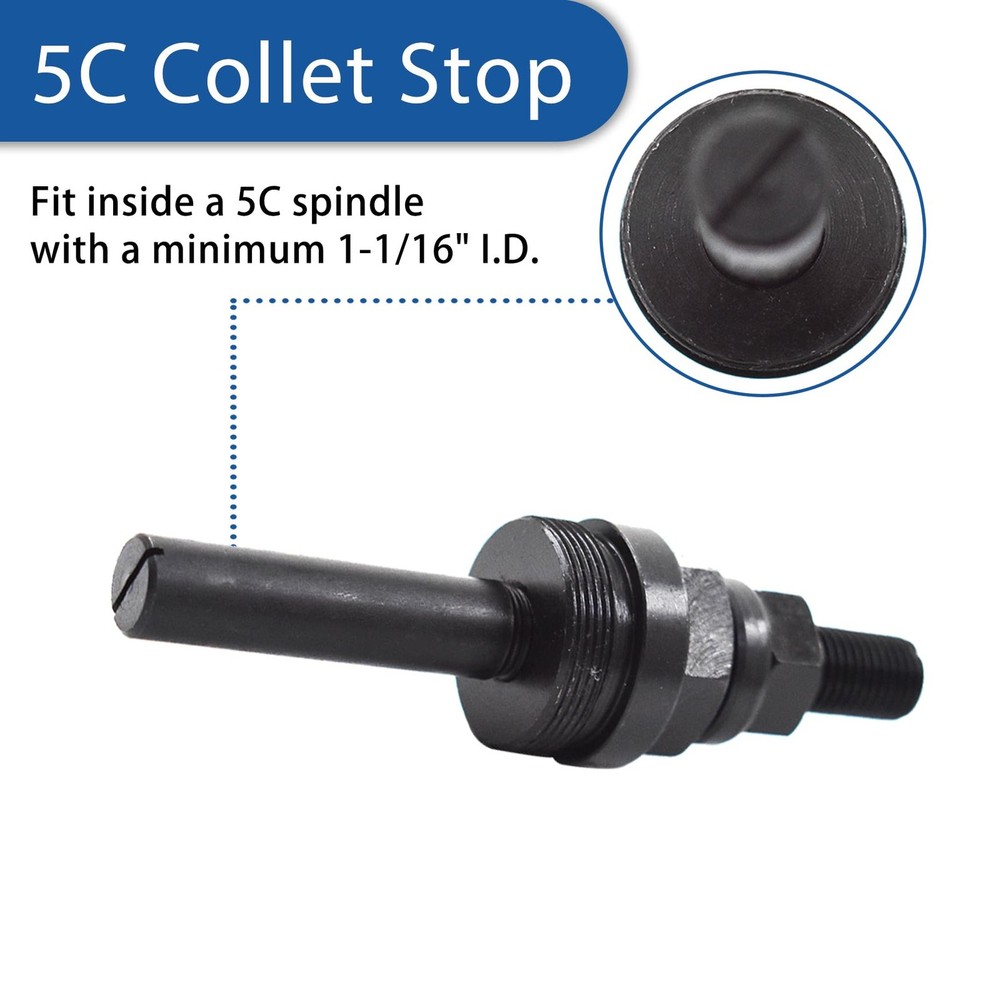 5C Collet Adjustable Threaded Stop Set for CNC Lathe Chucker Mill Machine