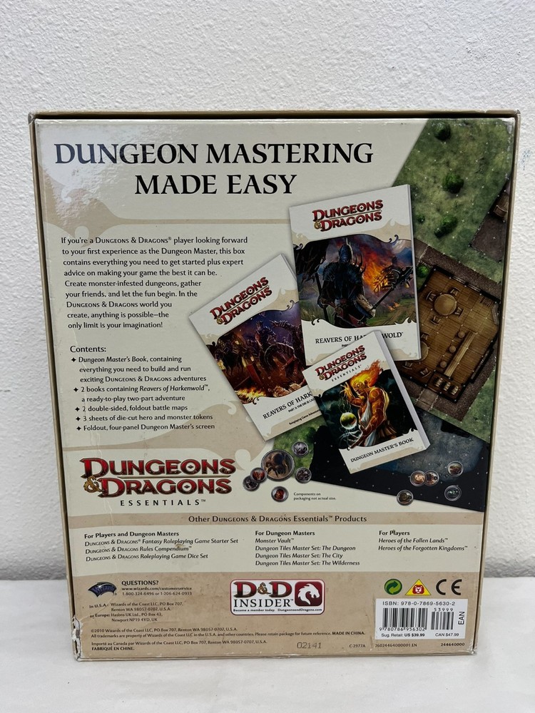 Dungeons and Dragons 4e Essentials Dungeon Master Kit - Boxed Set - Complete