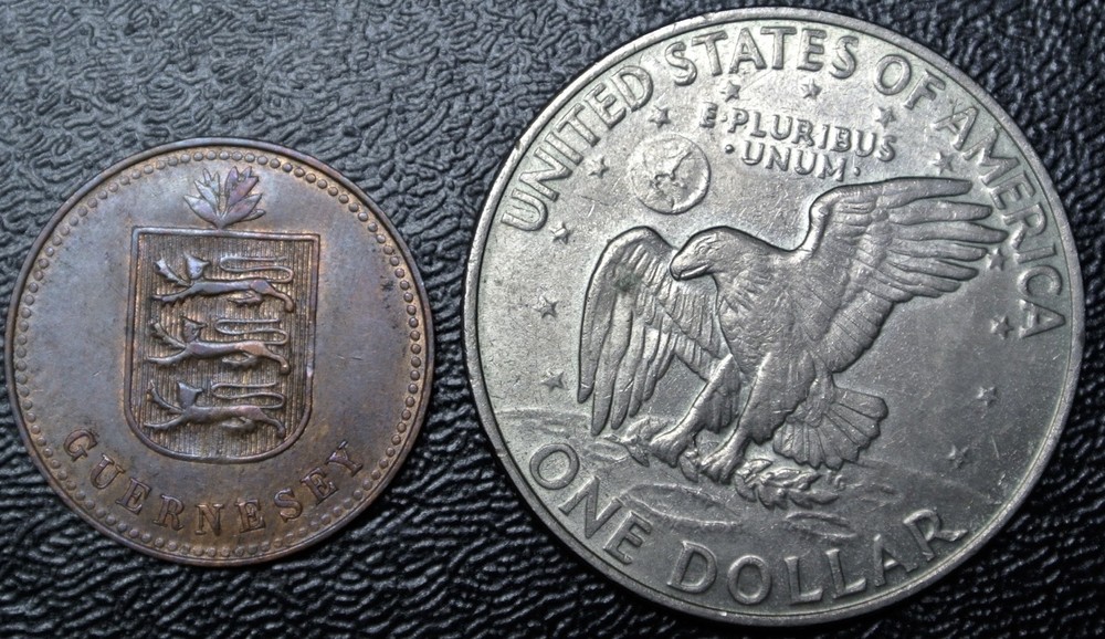 1945 GUERNESEY - 4 DOUBLES - BRONZE - Nice