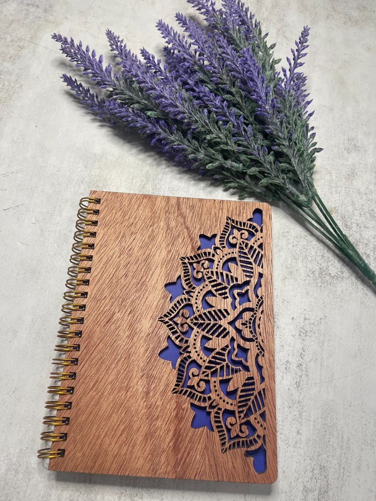 Mandala Wooden Covered Notebook/Journal