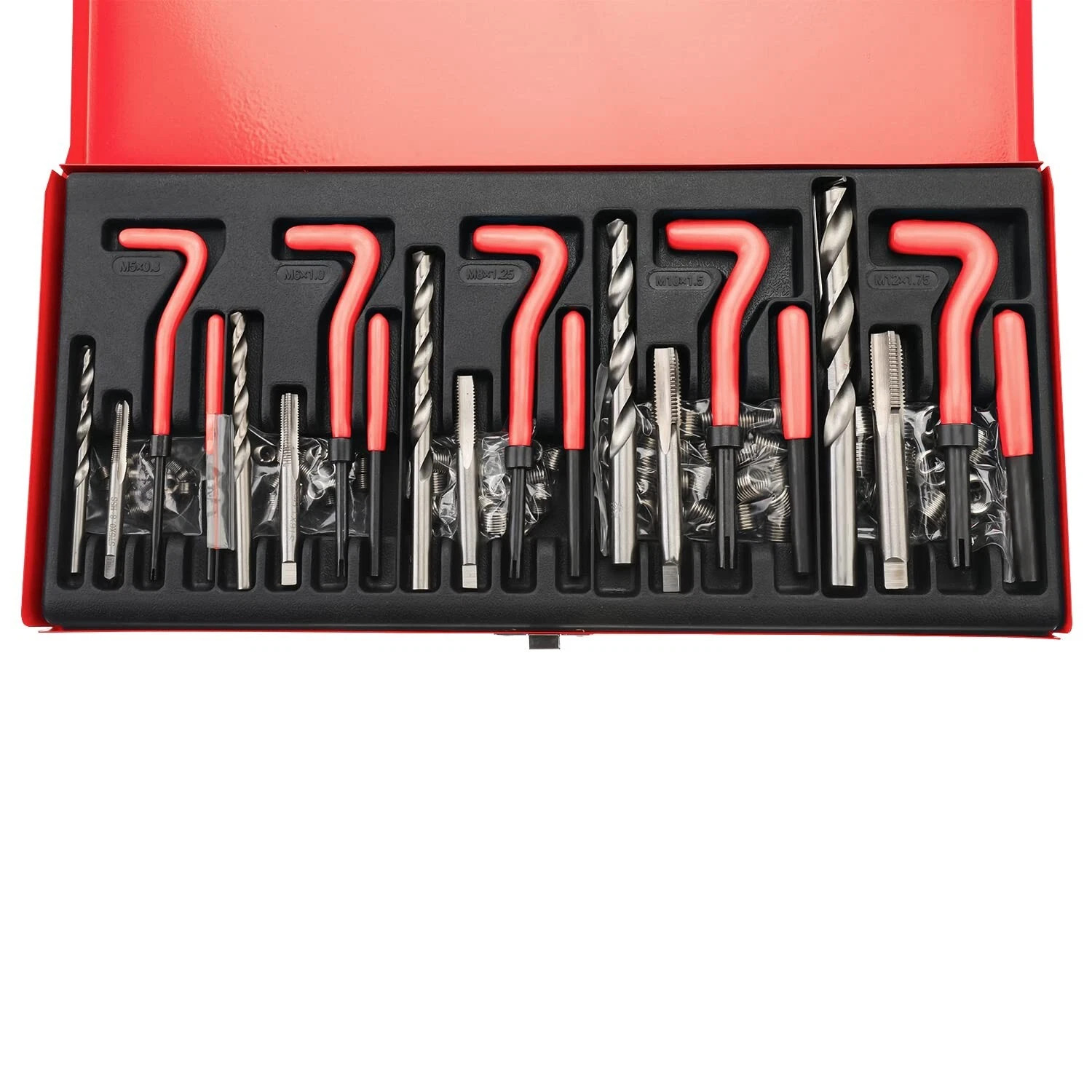 M5 M6 M8 M10 M12 Helicoil Thread Repair 131Pcs Kit & Metric Rethreading Tool Kit