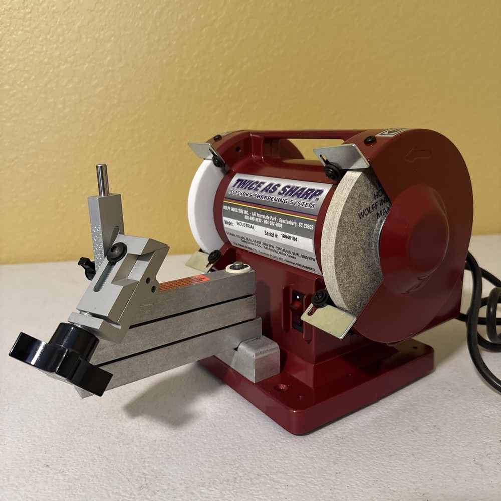 Wolff Twice As Sharp INDUSTRIAL Scissors Shears Sharpener Model 98-20000 Grinder