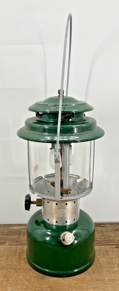 VTG Coleman Lantern Double Mantle Model 220F with Globe Dated 1/73- Untested