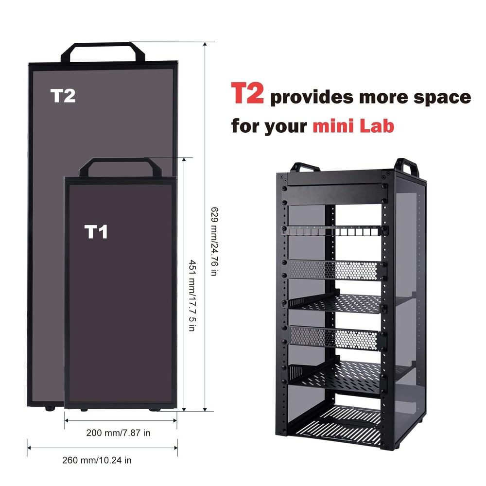 12U Server Cabinet, 10 inch Server Rack for Network, Servers, Audio, and Vide...