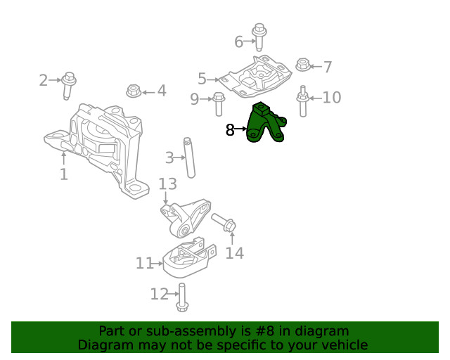 Genuine Ford Automatic Transmission Mount Bracket BV6Z7M125A