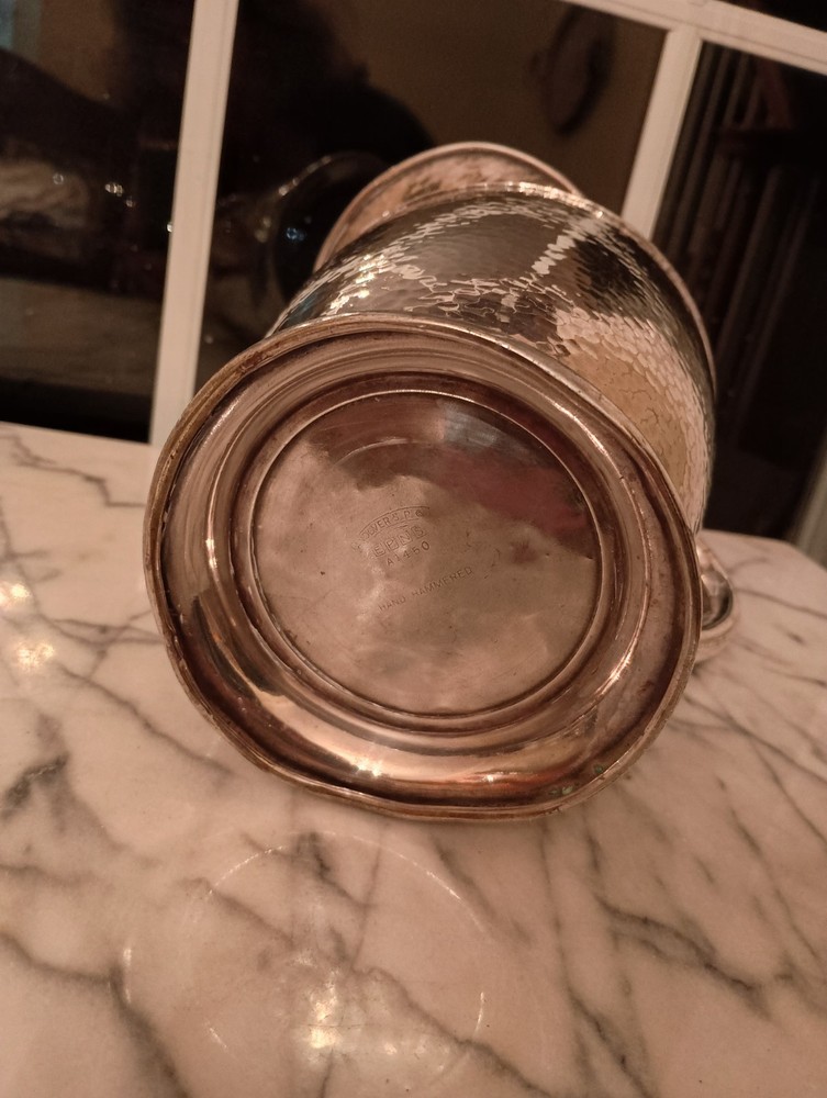 Andover SP Hand Hammered Silver Plate Pitcher, 8", Read