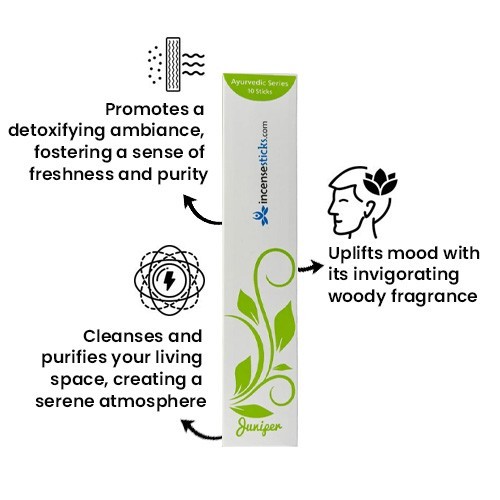 Juniper Incense 8" 10 Sticks Pack: 10 Packs
