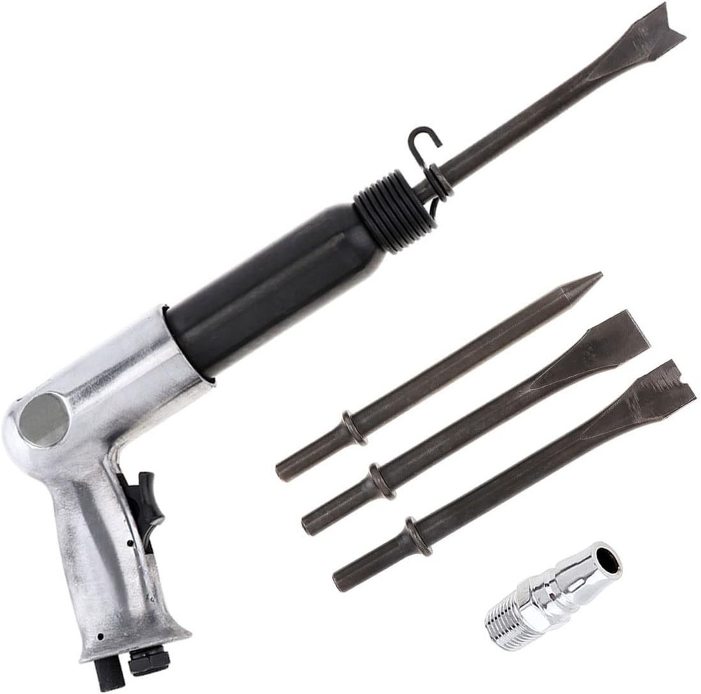 Air Hammer Chisel Tool Set - 4 Chisels for Rust Removal & Heavy Duty Work