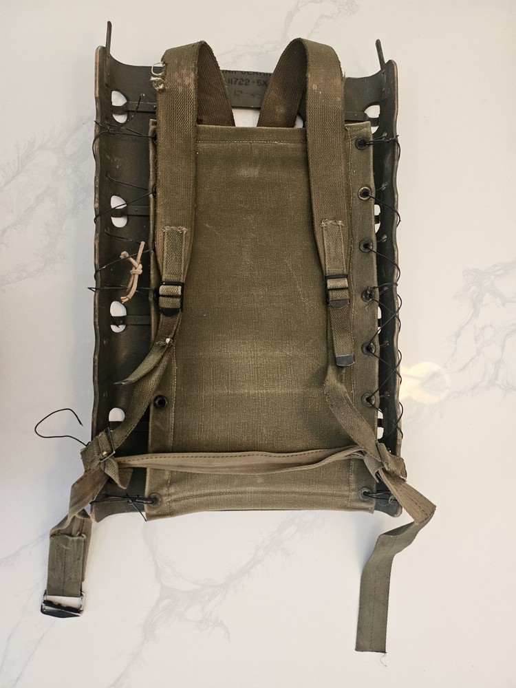 ORIGINAL WWII US ARMY M1944 EQUIPMENT AMMO CARRY PACK BOARD BACKPACK-DATED 1944