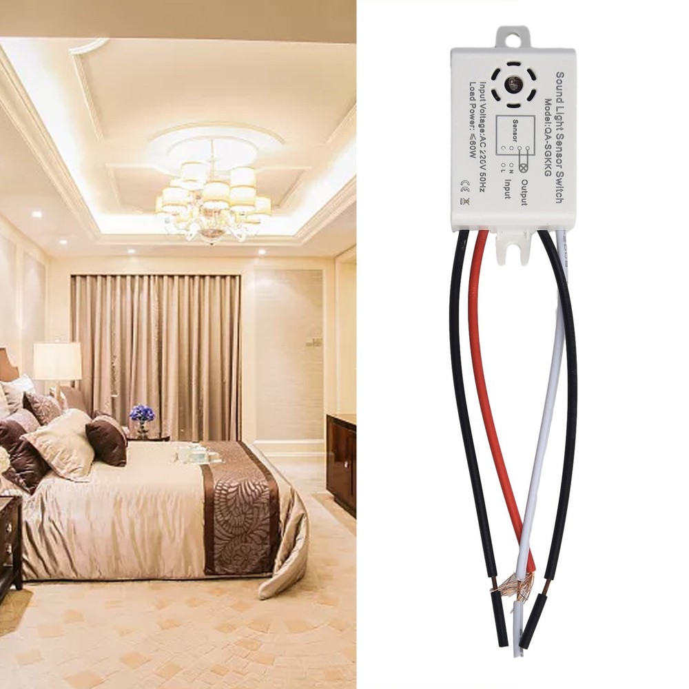 1 Pc Sound Voice Sensor Switch Indoor Automatic Voice Control Sensor Switch