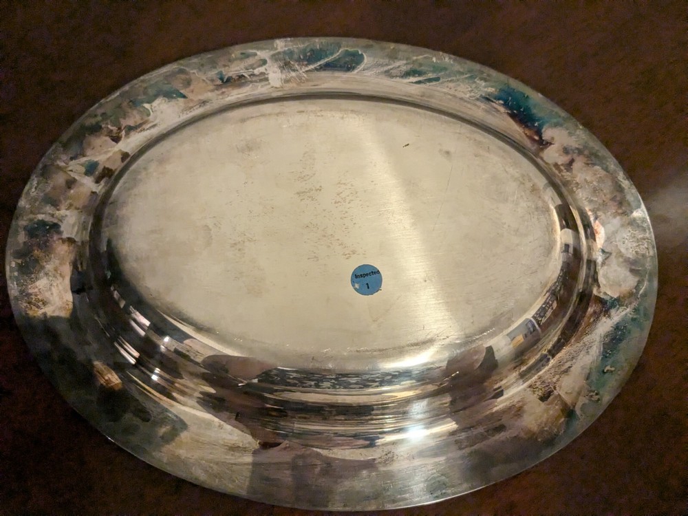 Vtg Silver Plated Serving Dish W/ Lid And Handles
