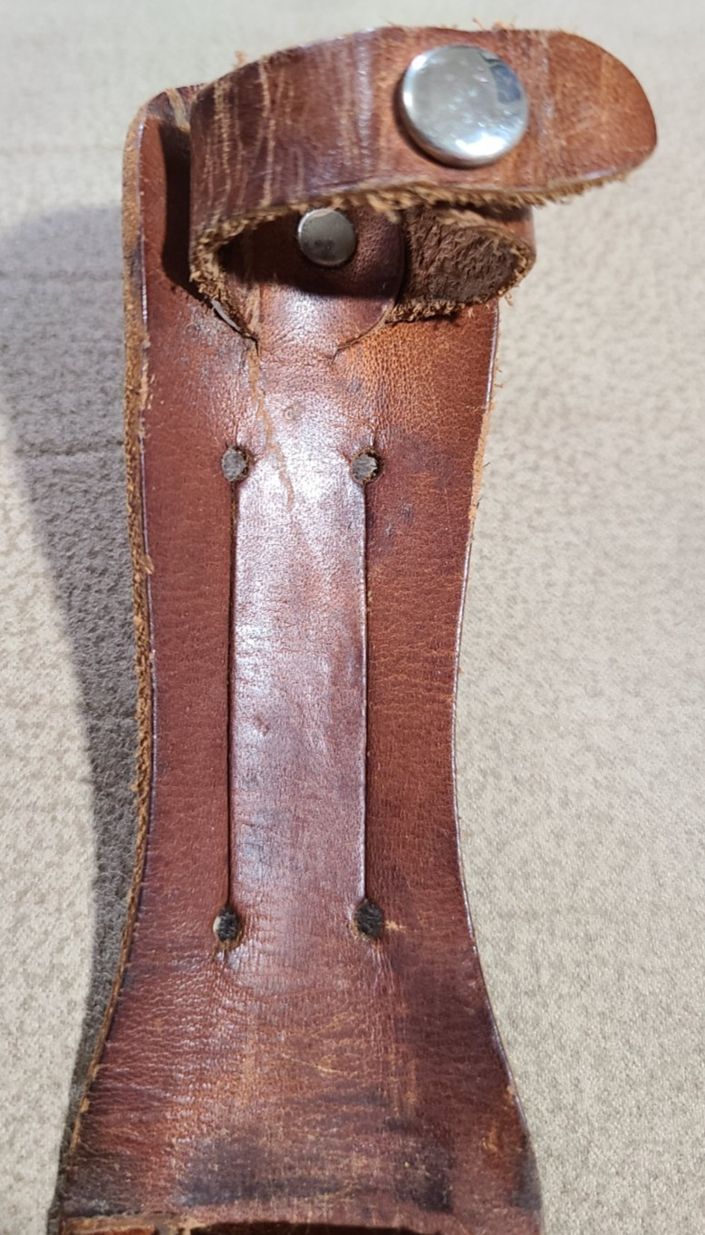 Mohawk Hammer Forged Stag Handle Fixed Blade Knife Germany Elk Embossed Sheath