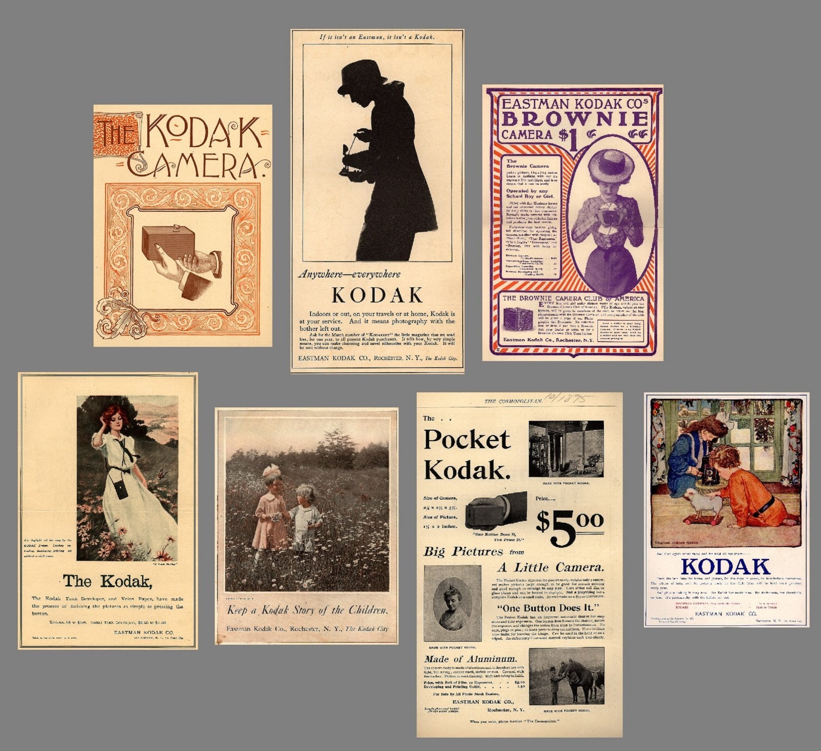 Antique Camera  Collection KODAK ADS 1886-1923 - MANY