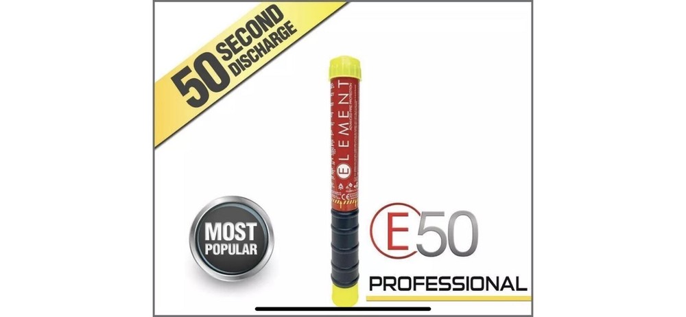 Element E50 Fire Extinguisher Stick 40050, 50 second discharge NO MAINTENANCE