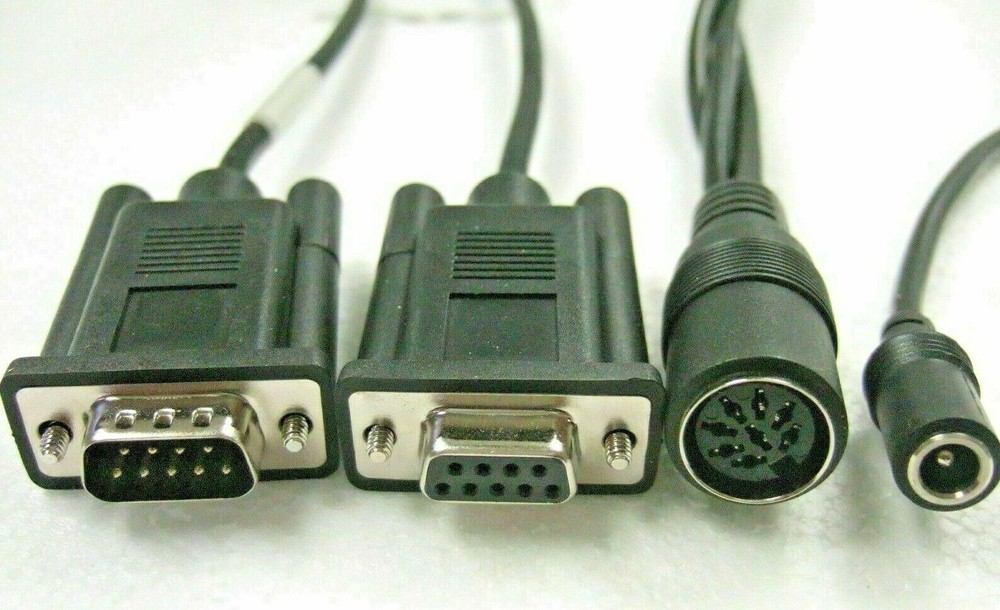 9 ft Serial Interface Cable DIN8F DB9M DB9F RS-232 Barrel Inline Plug 36803-96