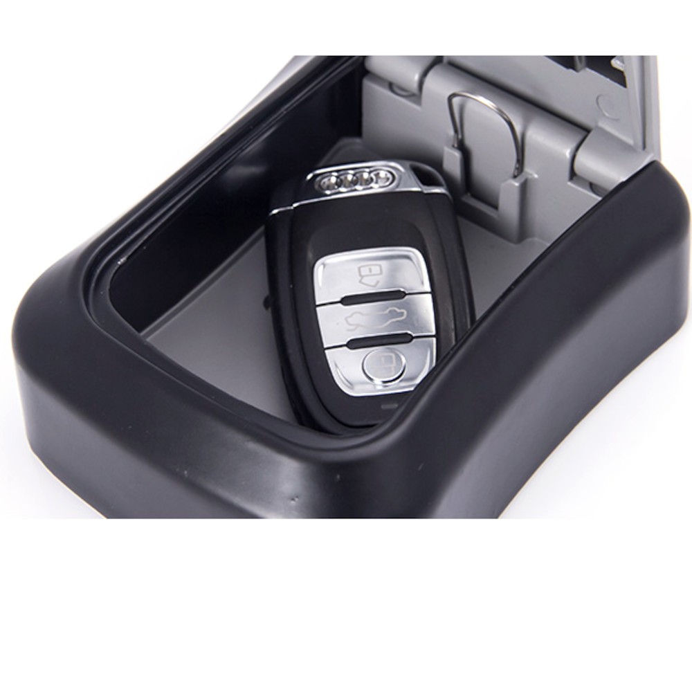 4 Digit Combination Lock Box Wall Mount Security Safe Large 5 Key Waterproof