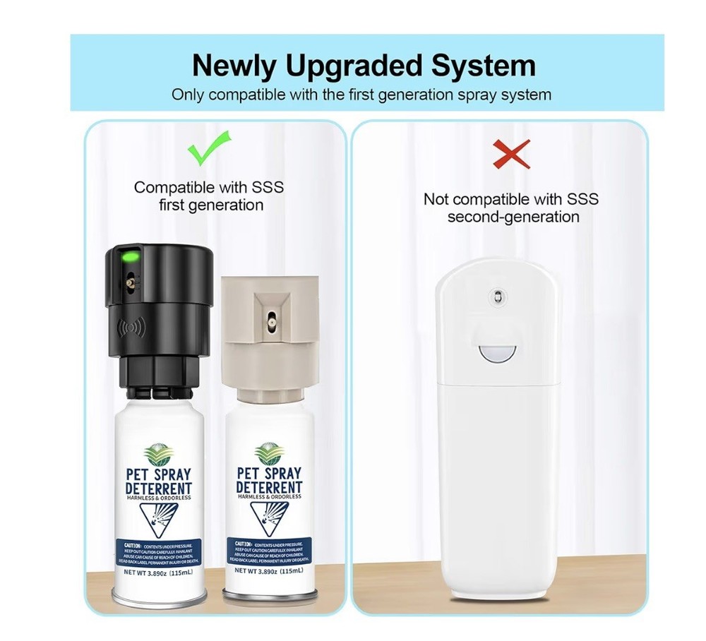 Cat Spray Deterrent System, Pet Deterrent Device Refill, CATSSS Refill [ 7.78Oz