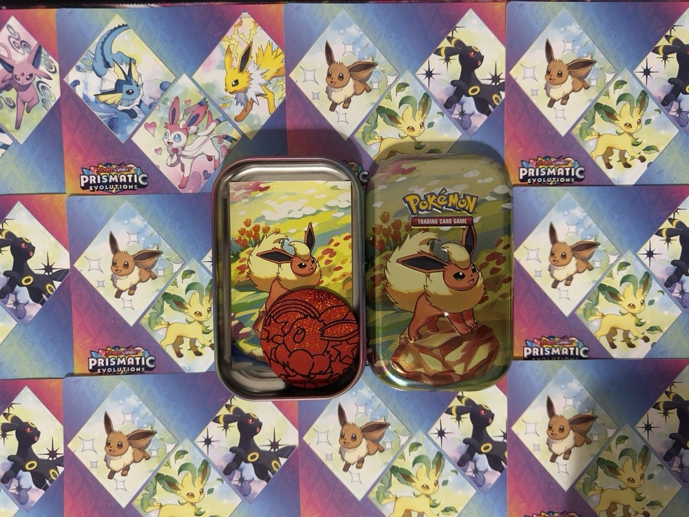 *PICK YOUR TIN* Prismatic Evolutions Mini Tins EMPTY (Includes Coin and Art)
