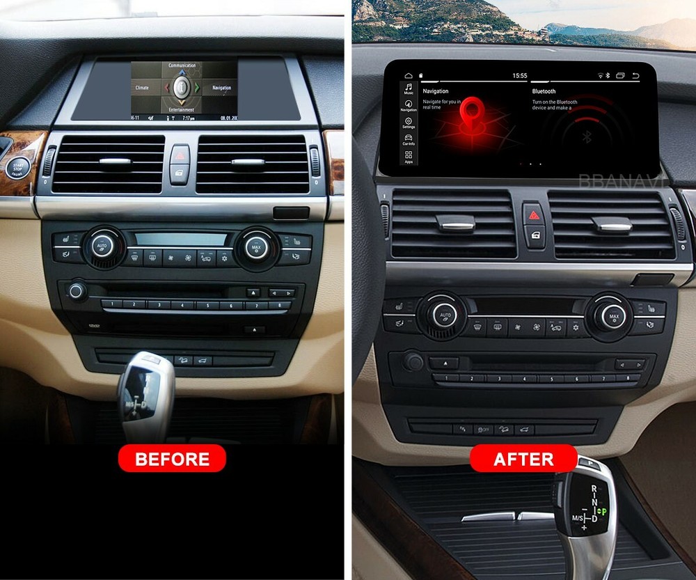 10.25in Android Screen Display Car Multimedia GPS Navigation BMW X5 X6 E70 E71