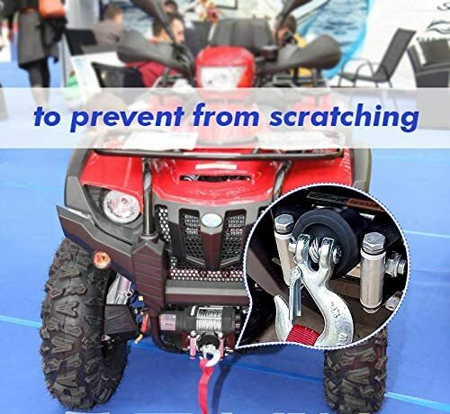 ATV UTV Winch Stopper Rubber Heavy Duty Cable Line Saver Waterproof Rope Hook