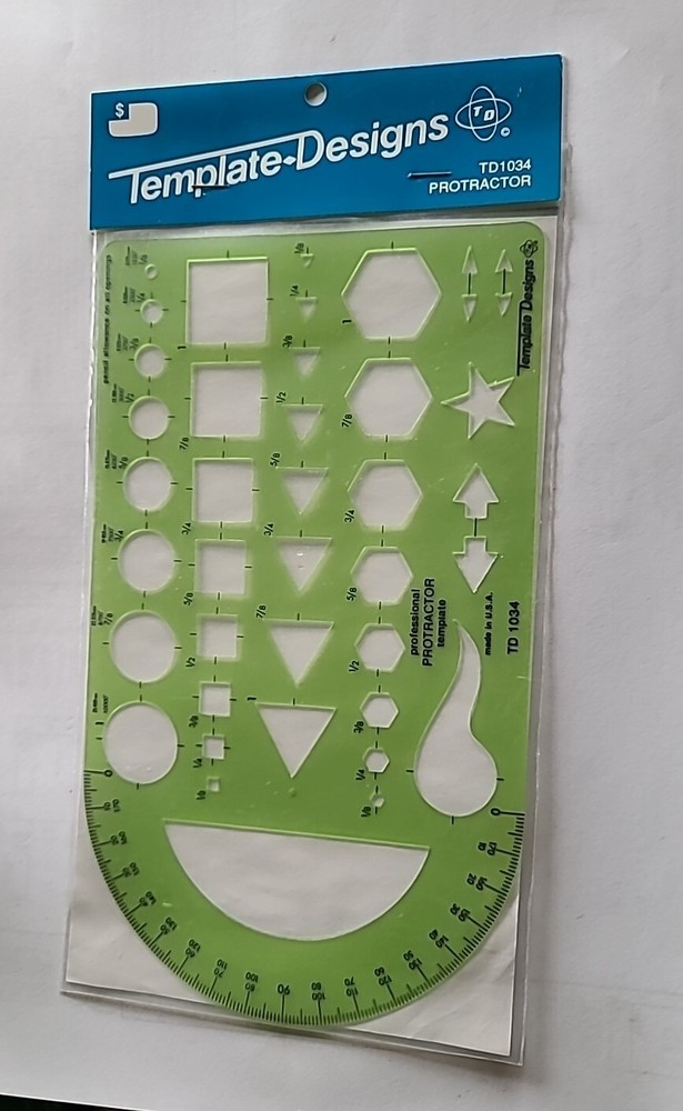 Template Designs TD1034 Protractor & General Template