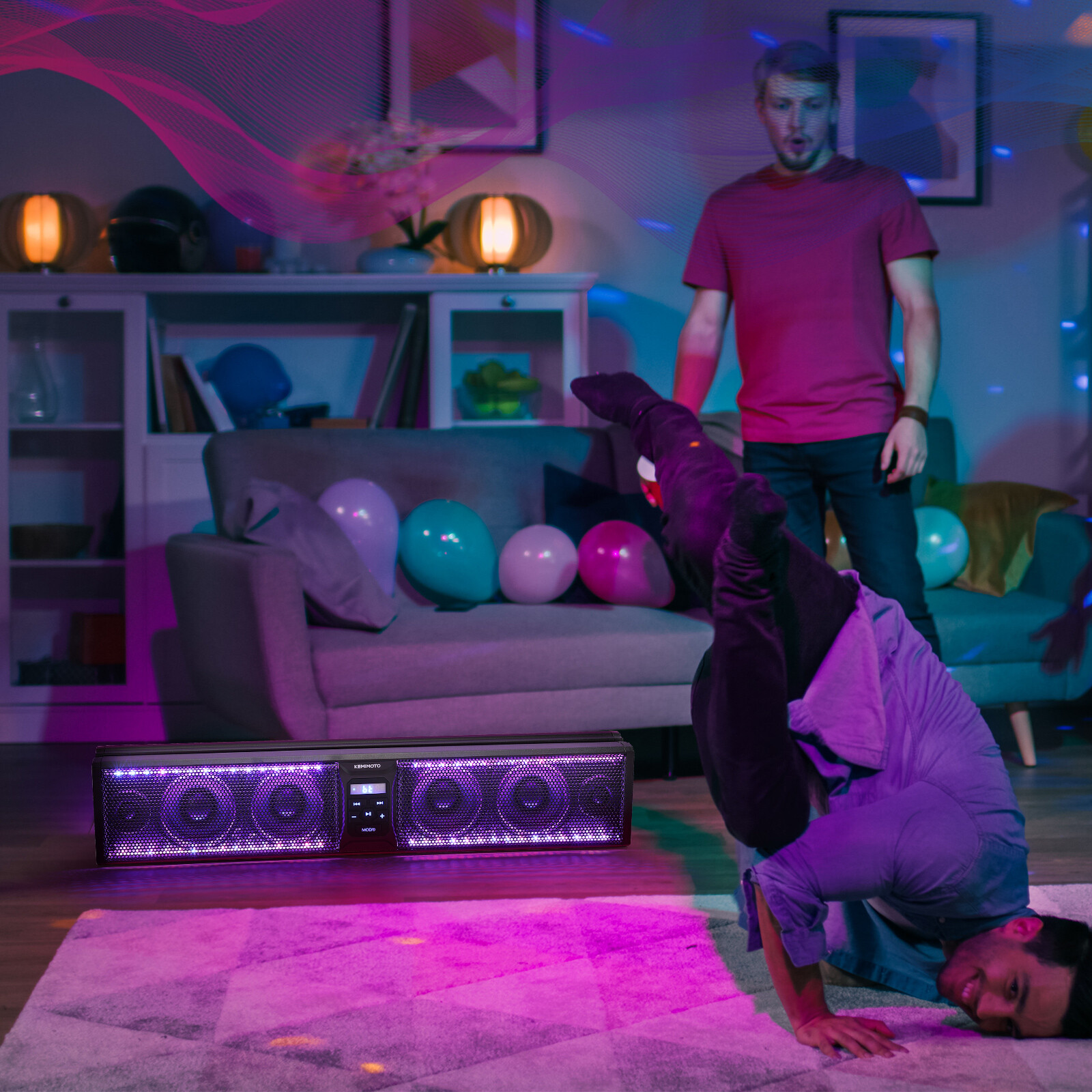 26in RGB UTV Sound Bar 500W Speaker Wireless Sound System For Polaris Golf Cart