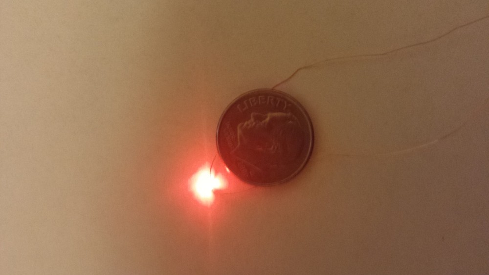 FIVE VERY TINY BRIGHT RED 0603 SMD LEDs  WITH 7 INCH PRE-WIRED LEADS