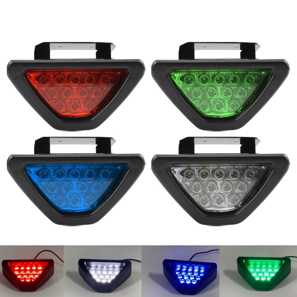 Universal Motorcycle Triangle Brake Light LED Tail Light Warning Light Parts