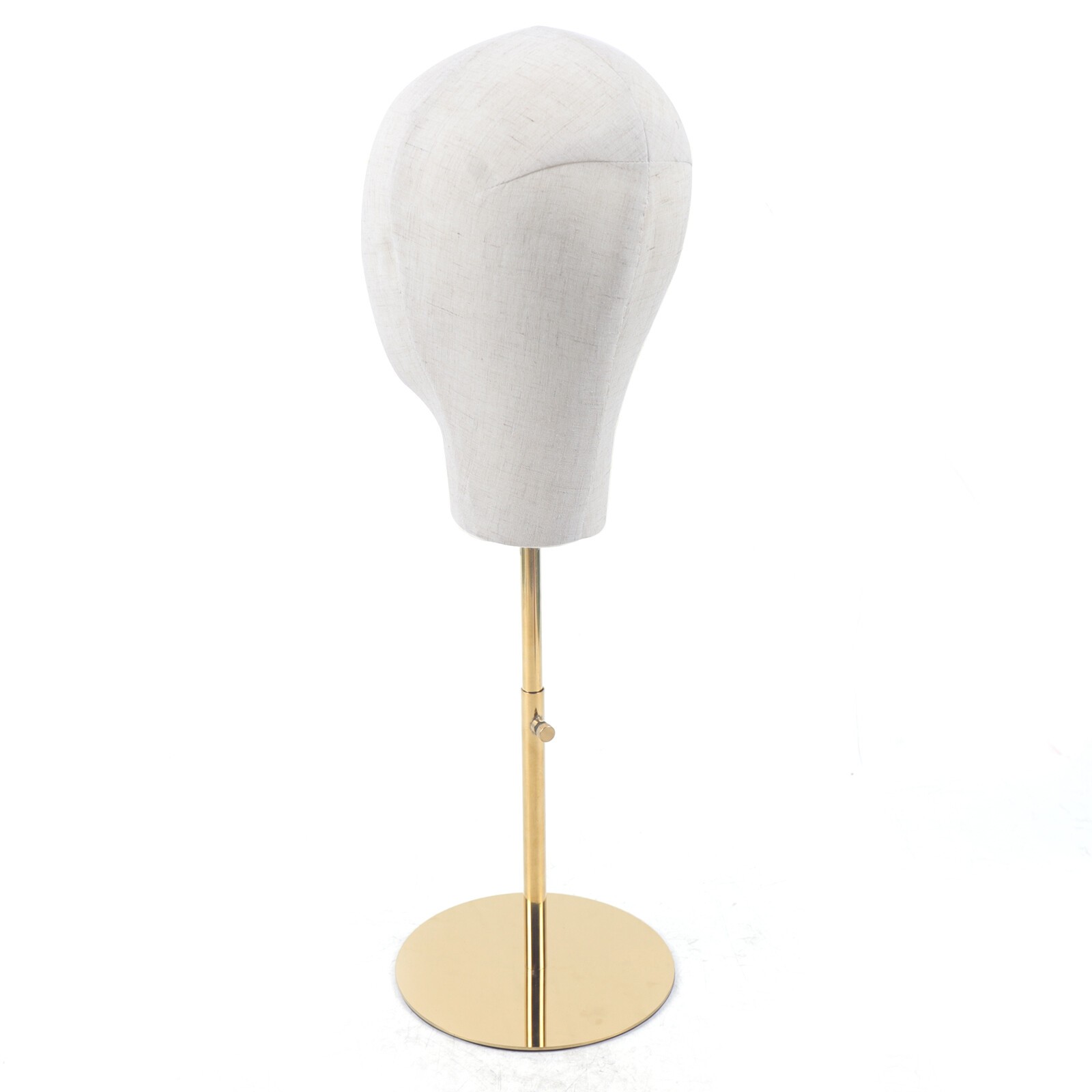 Adjustable Wig Mannequin Head Manikin Cap Toupee Display Stand Hat Rack Gold HOT