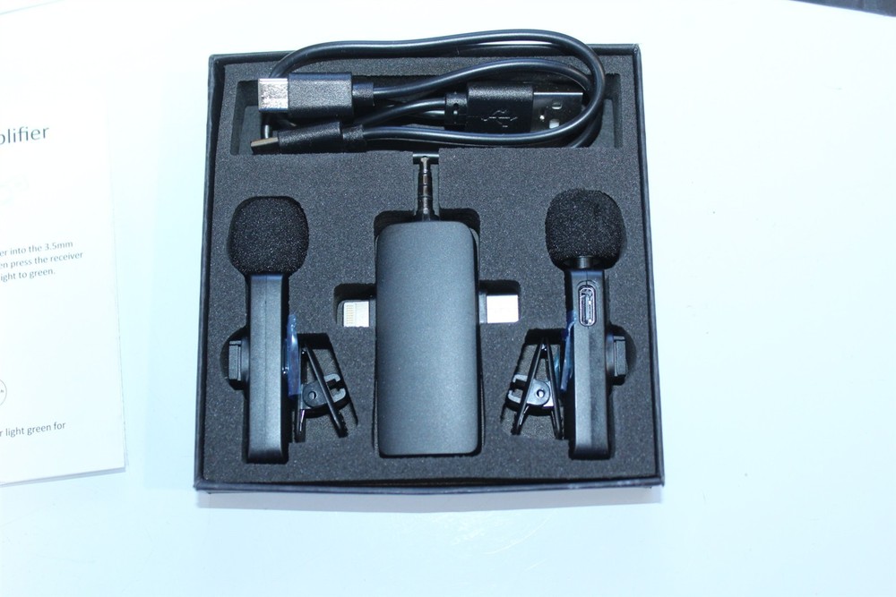 Wireless Lavalier Microphone Set Of 2 Plug & Play