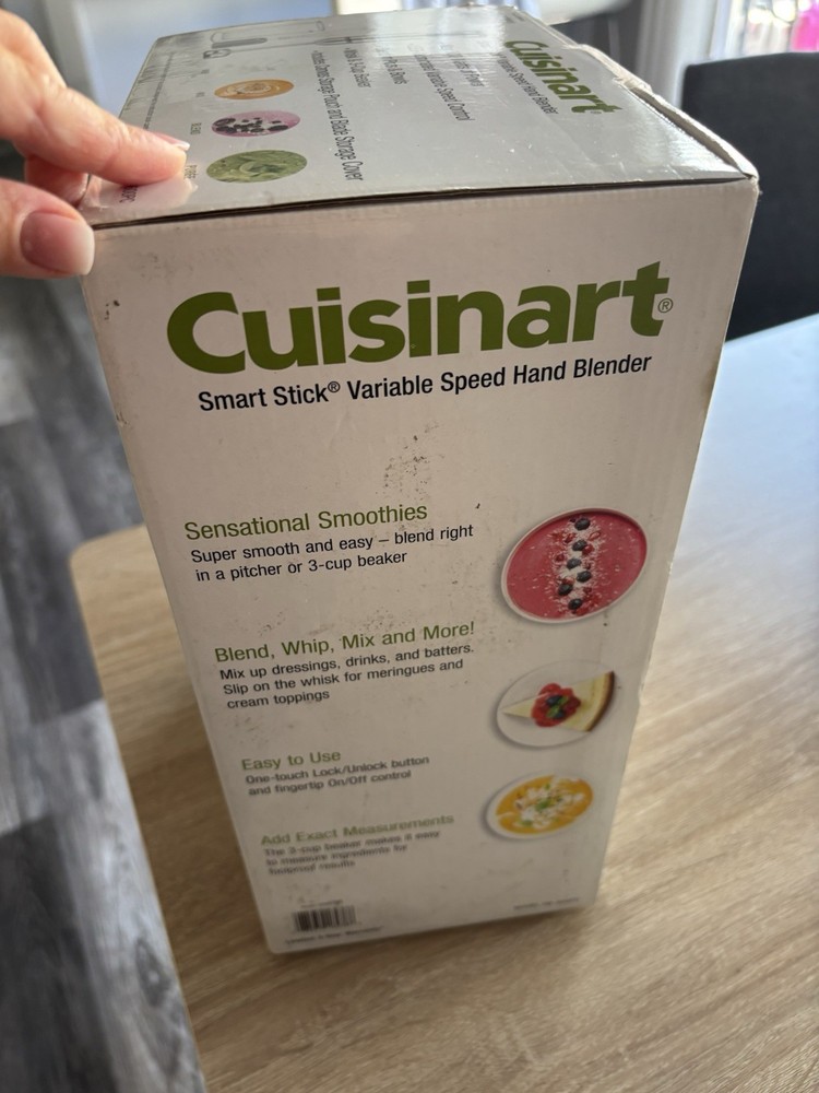 Cuisinart HB-600C Smart Stick Variable Speed Hand Blender NEW Sealed