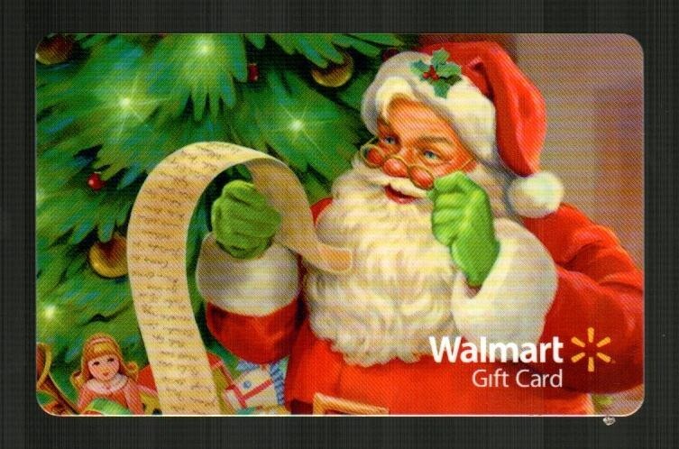WALMART Santa Checking His List ( 2010 ) Gift Card ( $0 )