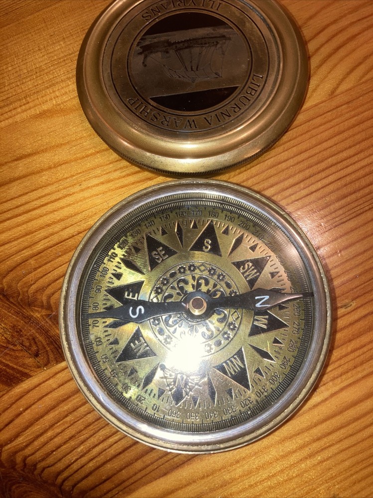 nautical brass compass liburnia warship