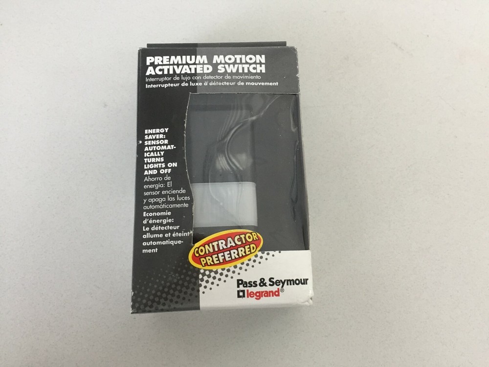 PASS & SEYMOUR MCU-BKCC4 MOTION ACTIVATED SWITCH