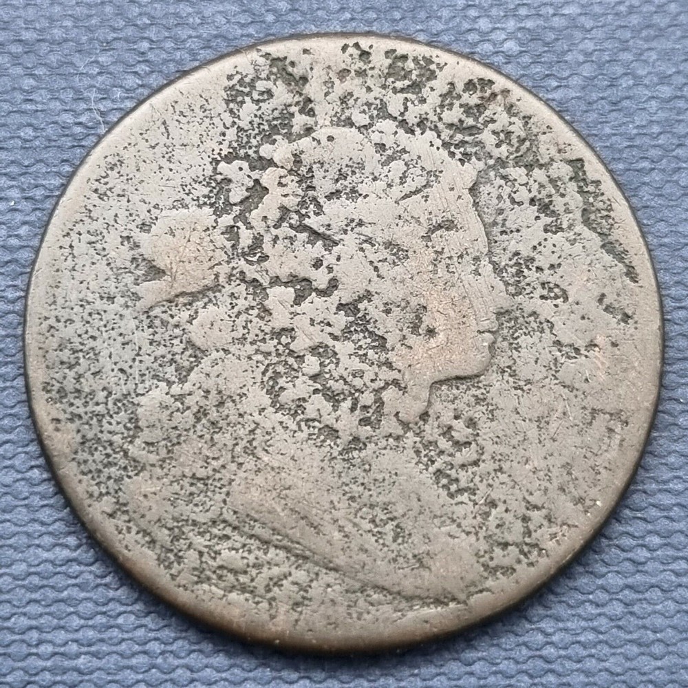 1798 Draped Bust Large Cent 1c Circulated Corroded #42189