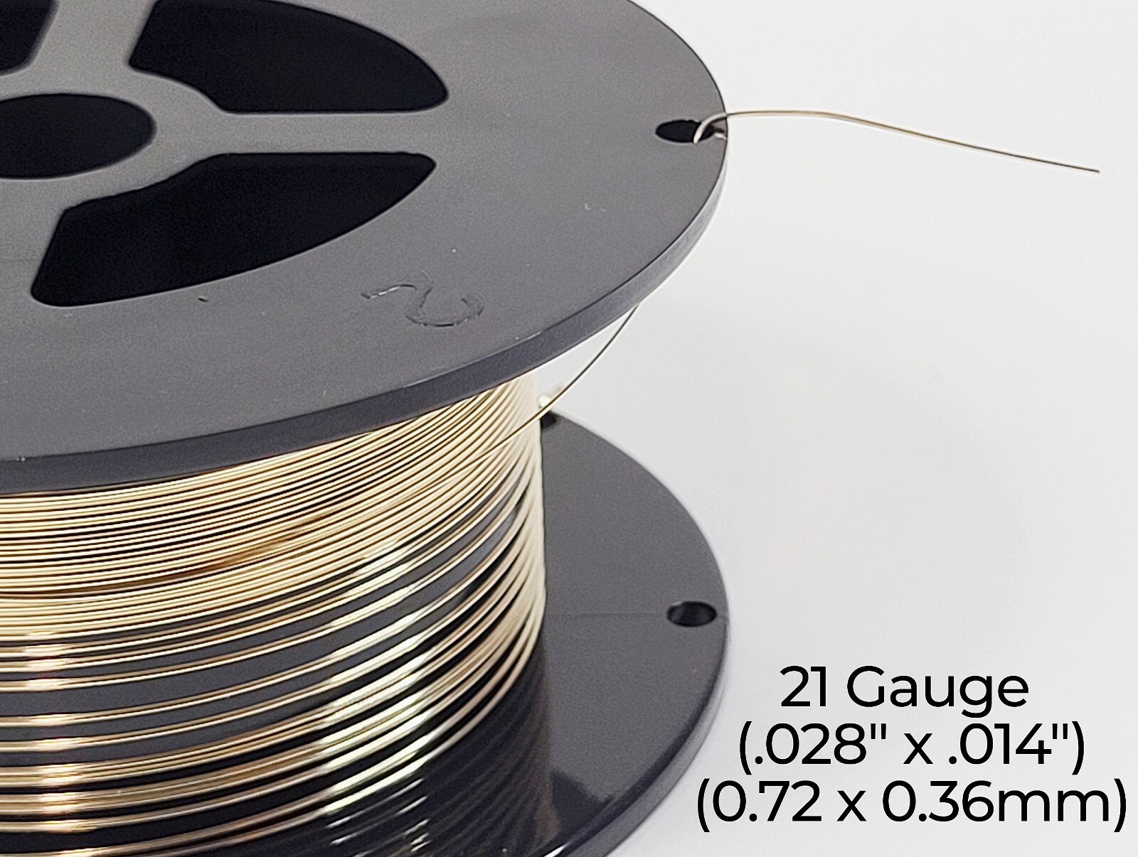 14/20 Yellow Gold-Filled Wire | Half Round | Half Hard | 10-24 Gauge | 1-10 ft