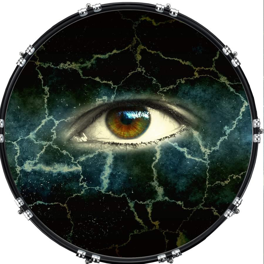 20" Custom Bass Kick Drum Front Head Graphical Eye Unusual