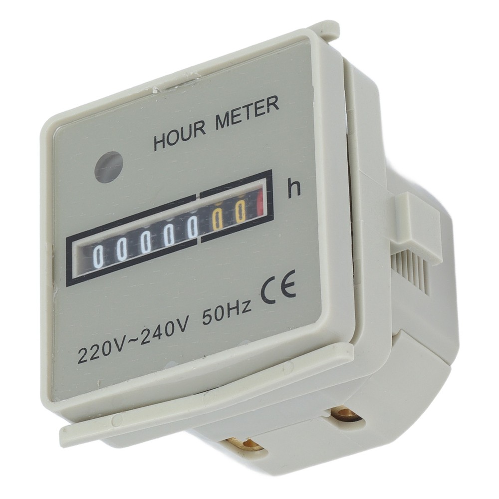 0.3W Hour Meter Mechanical Hour Counter Industrial Timer With Indicator HM‑
