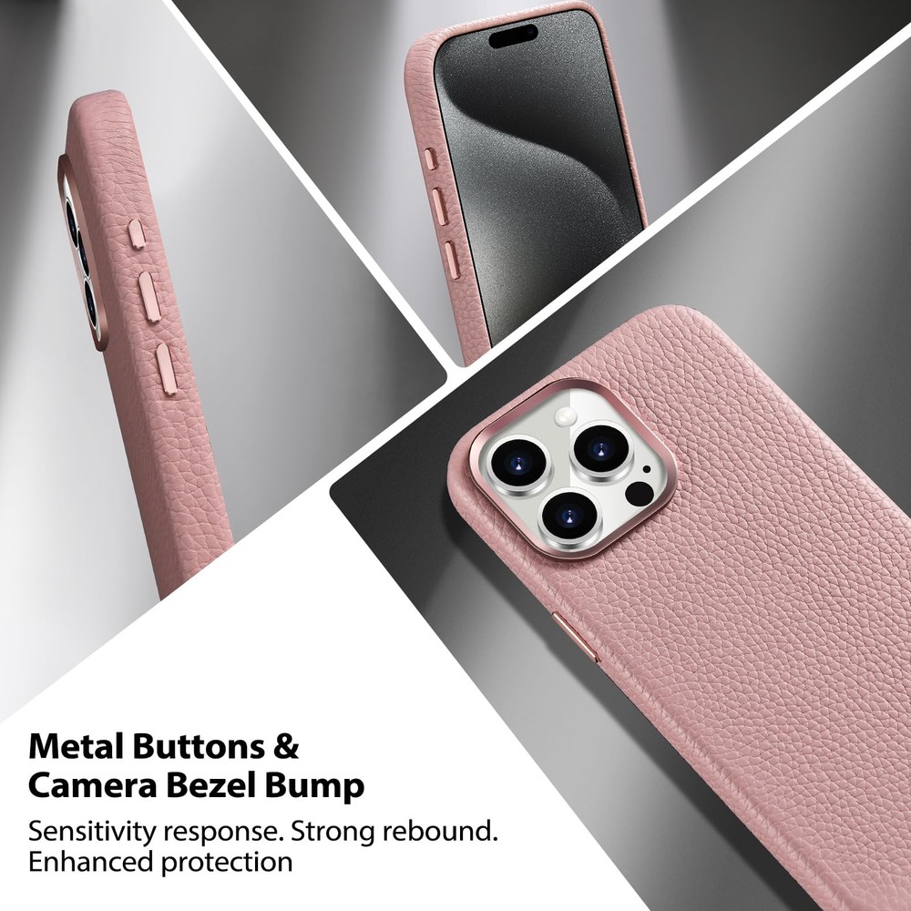 Belemay Leather Case Compatible with iPhone 13 Pro - MagSafe Compatible - Premiu