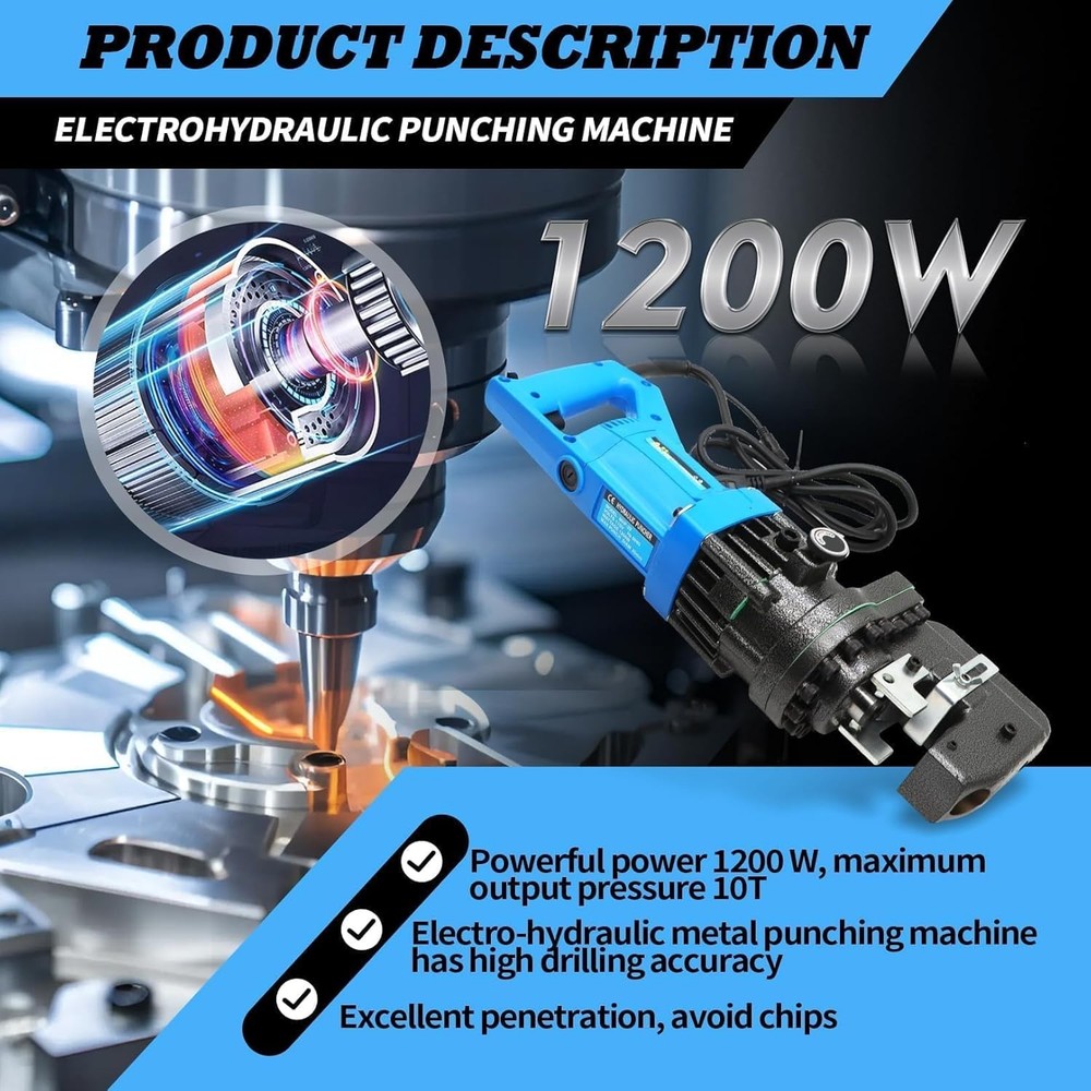 Jecoupoon Electric Hydraulic Hole Punch Tool