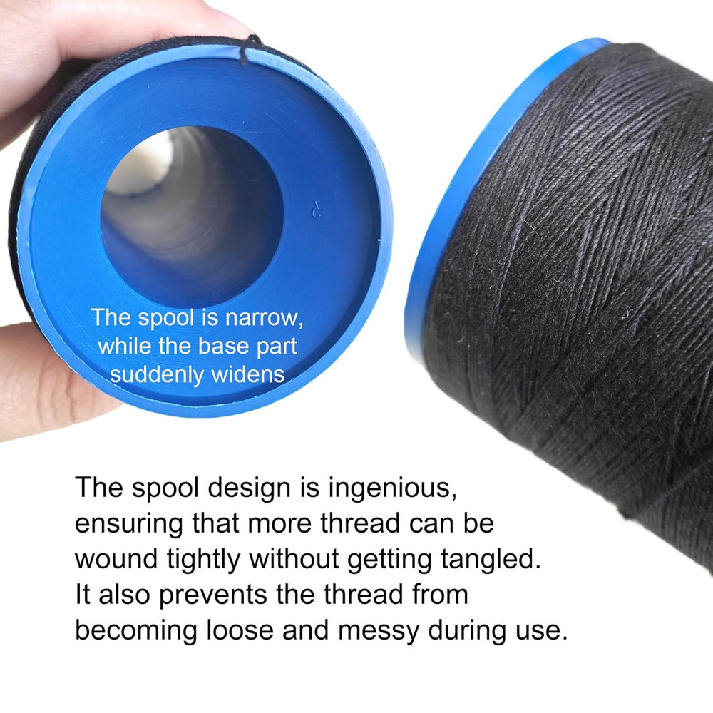 Professional Thick Weaving Thread 100% Polyester Black for Making Wig Sewing Hai