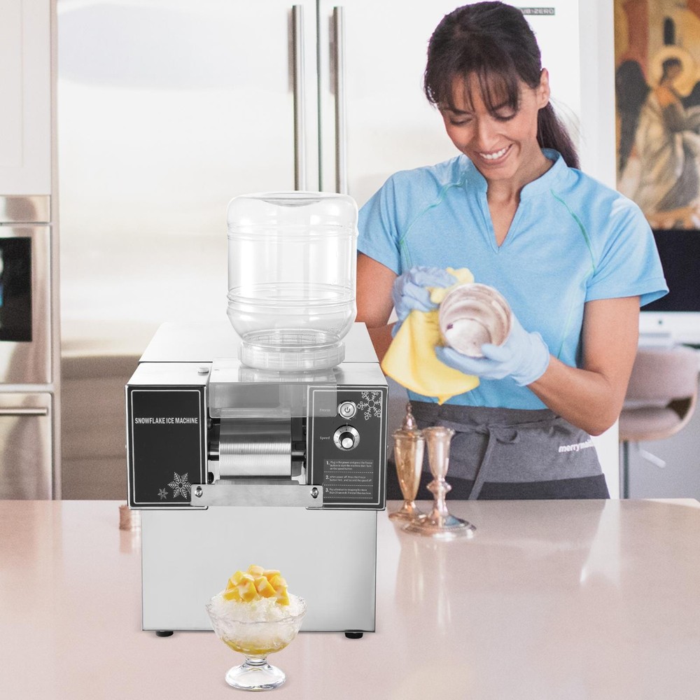 Commercial Snowflake Ice Machine, Snow Cone Machine, Ice Shaver Slush Maker US--