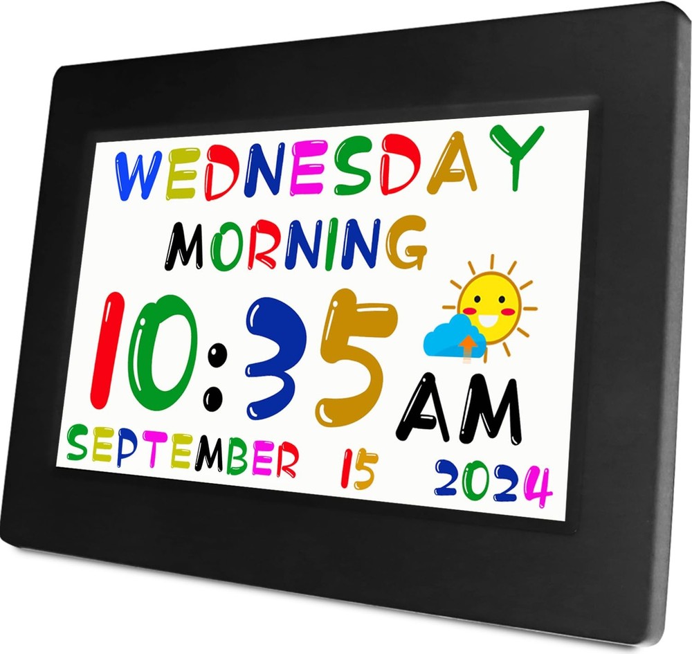 2025 Digital Teaching Clock Talking Time, 24 Alarms Custom Reminders, Checkli...