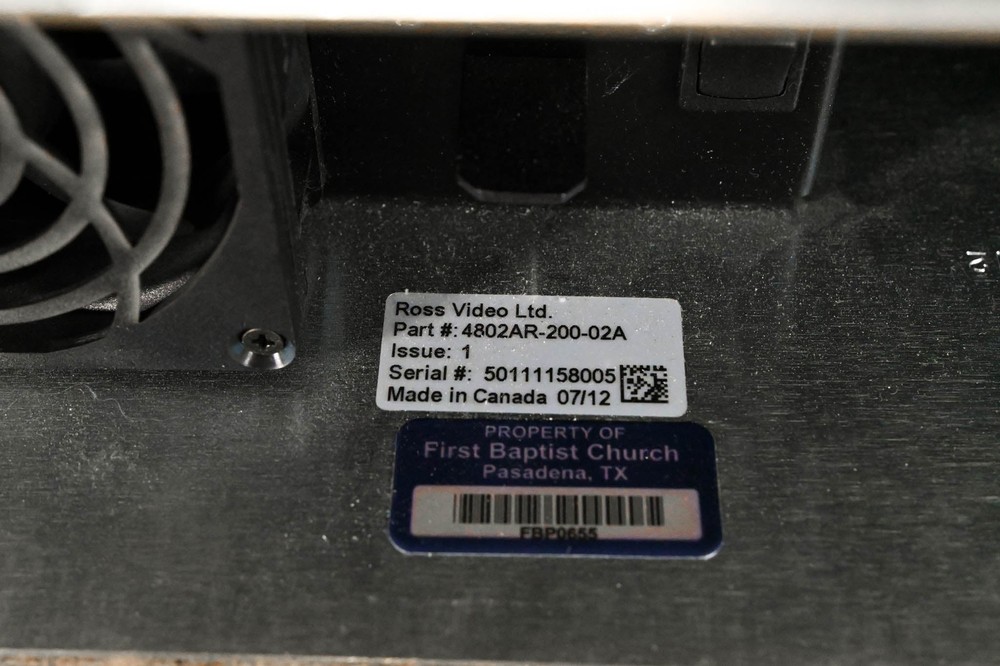Ross 2 M/E Carbonite Frame Video Switcher with Carbonite 2M Panel CG01G0G