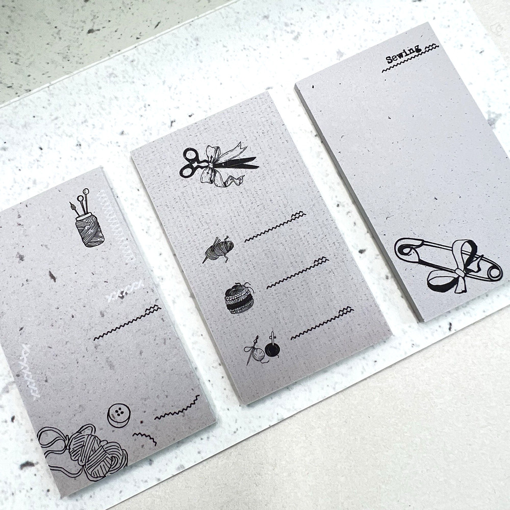 Sewing Sticky Note Memo Pads Scrapbooking